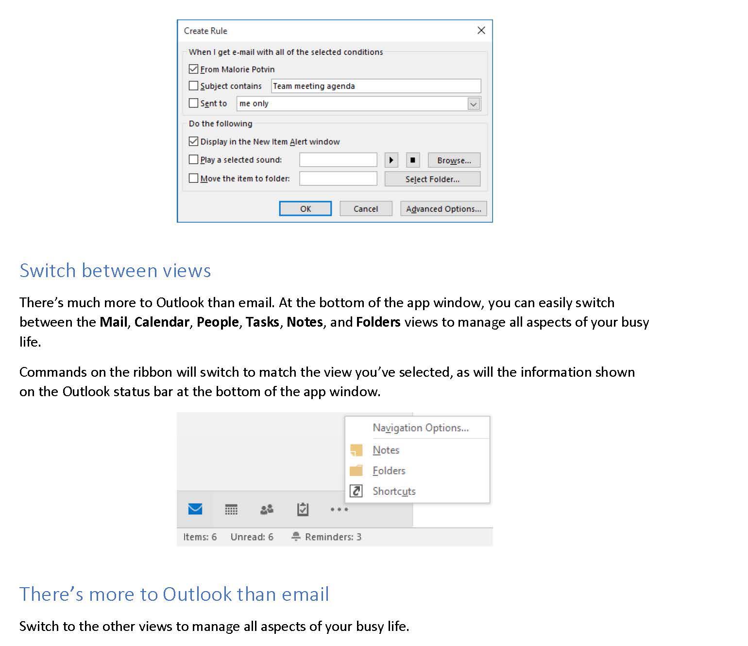 Outlook 2016 - Start Guide – CRD Technical Support